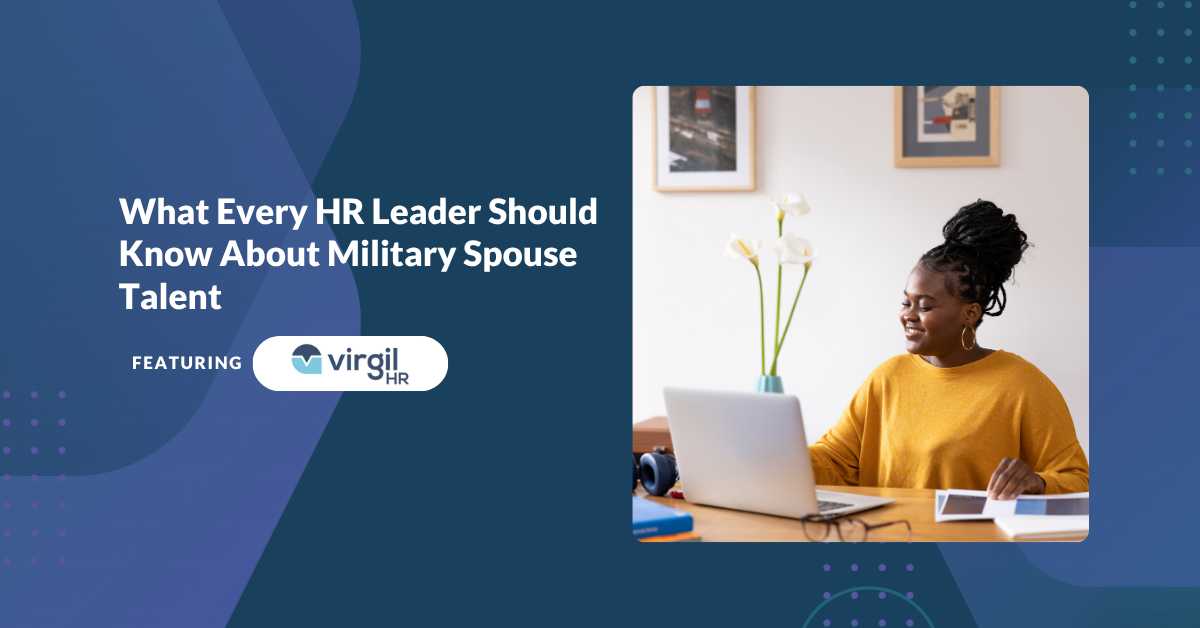 Happy military spouse talent working remotely